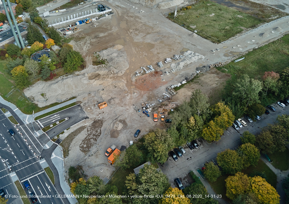 08.10.2020 - Baustelle Alexisquartier und Umgebung in Neuperlach